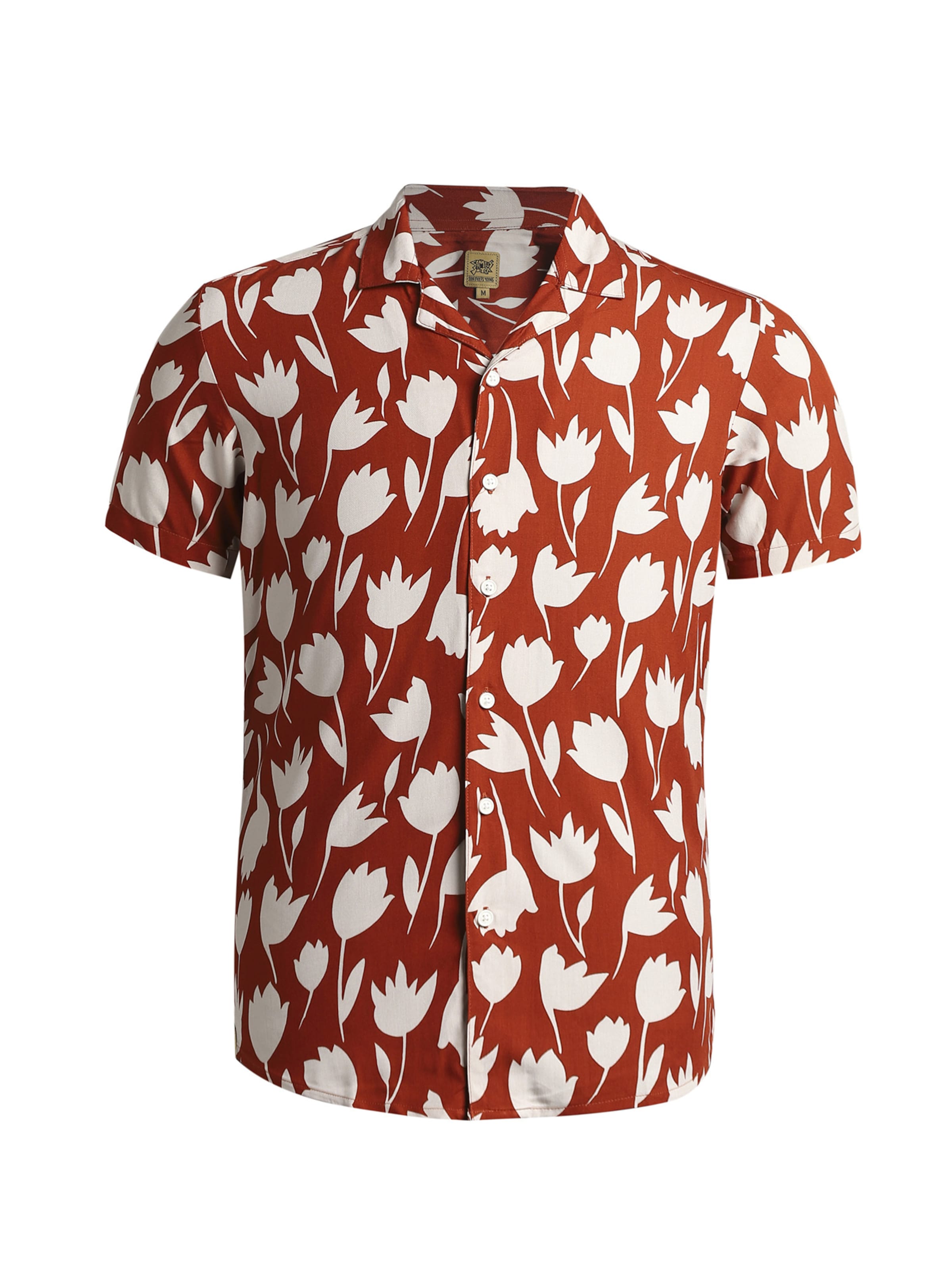 Coupe regular Chemise 'Marshall' Campus Sutra en rouge : devant