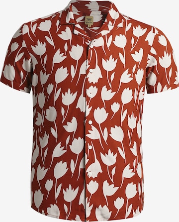 Regular fit Camicia 'Marshall' di Campus Sutra in rosso: frontale
