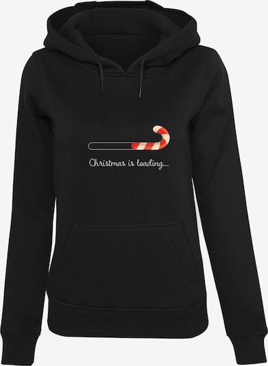 Merchcode Sweatshirt 'Christmas Loading' in rot / schwarz / weiß, Produktansicht