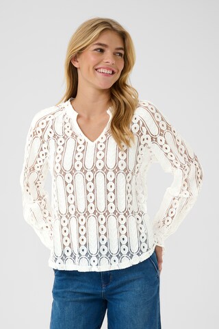 Cream - Blusa 'Tully' em branco: frente