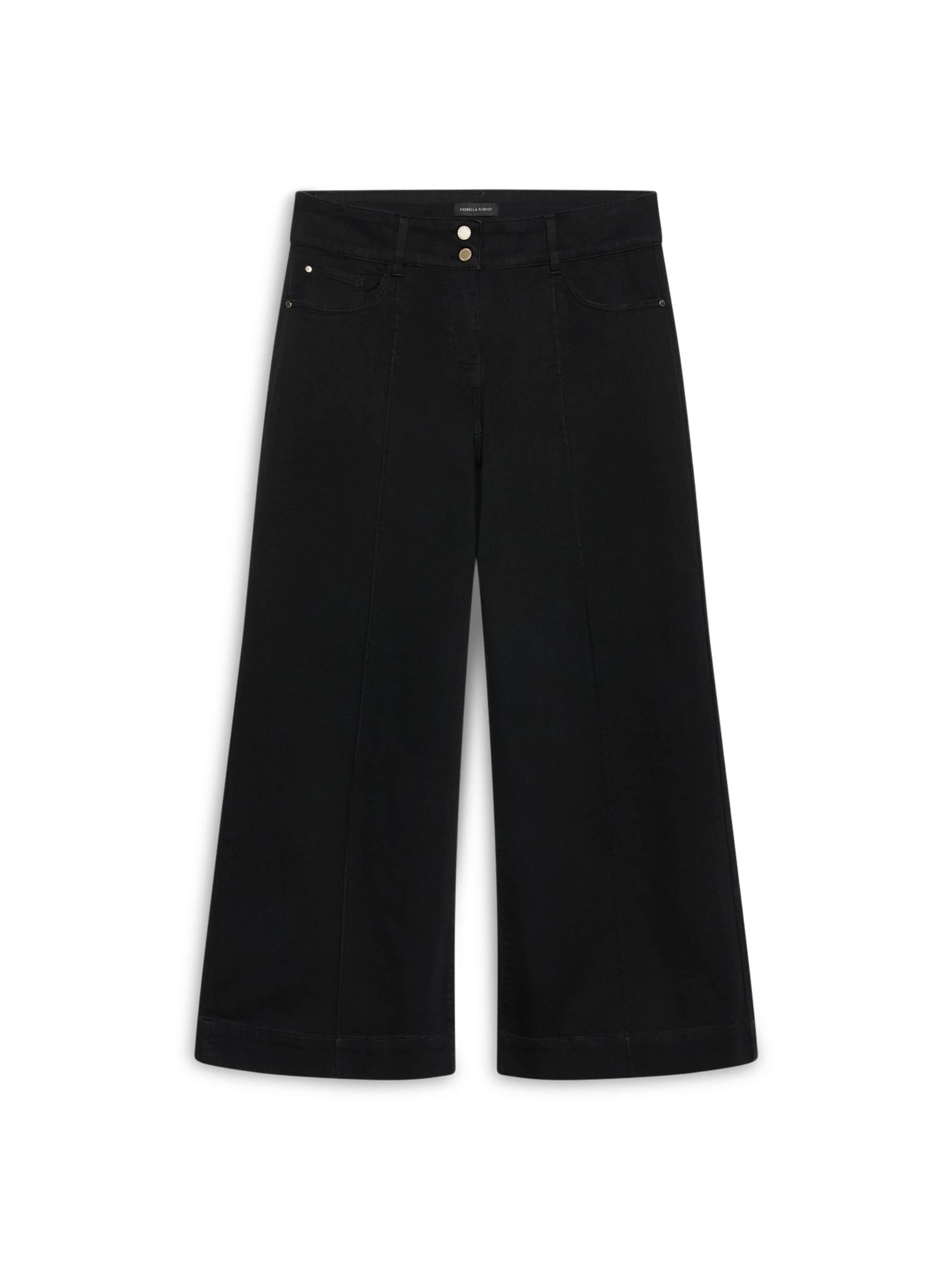 Fiorella Rubino Flared Jeans in Zwart: voorkant