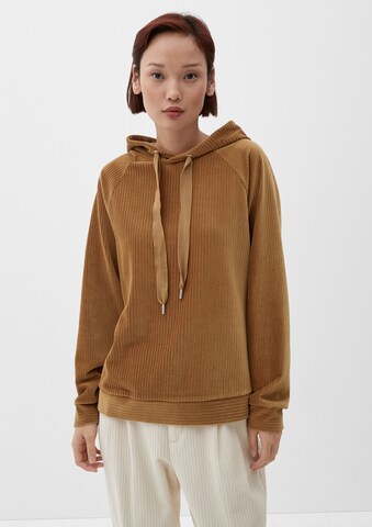 s.Oliver Sweatshirt in Bruin: voorkant