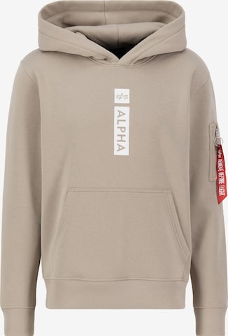 ALPHA INDUSTRIES Sweatshirt in Beige: front