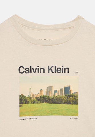 Calvin Klein Jeans Tričko 'CITY' – béžová