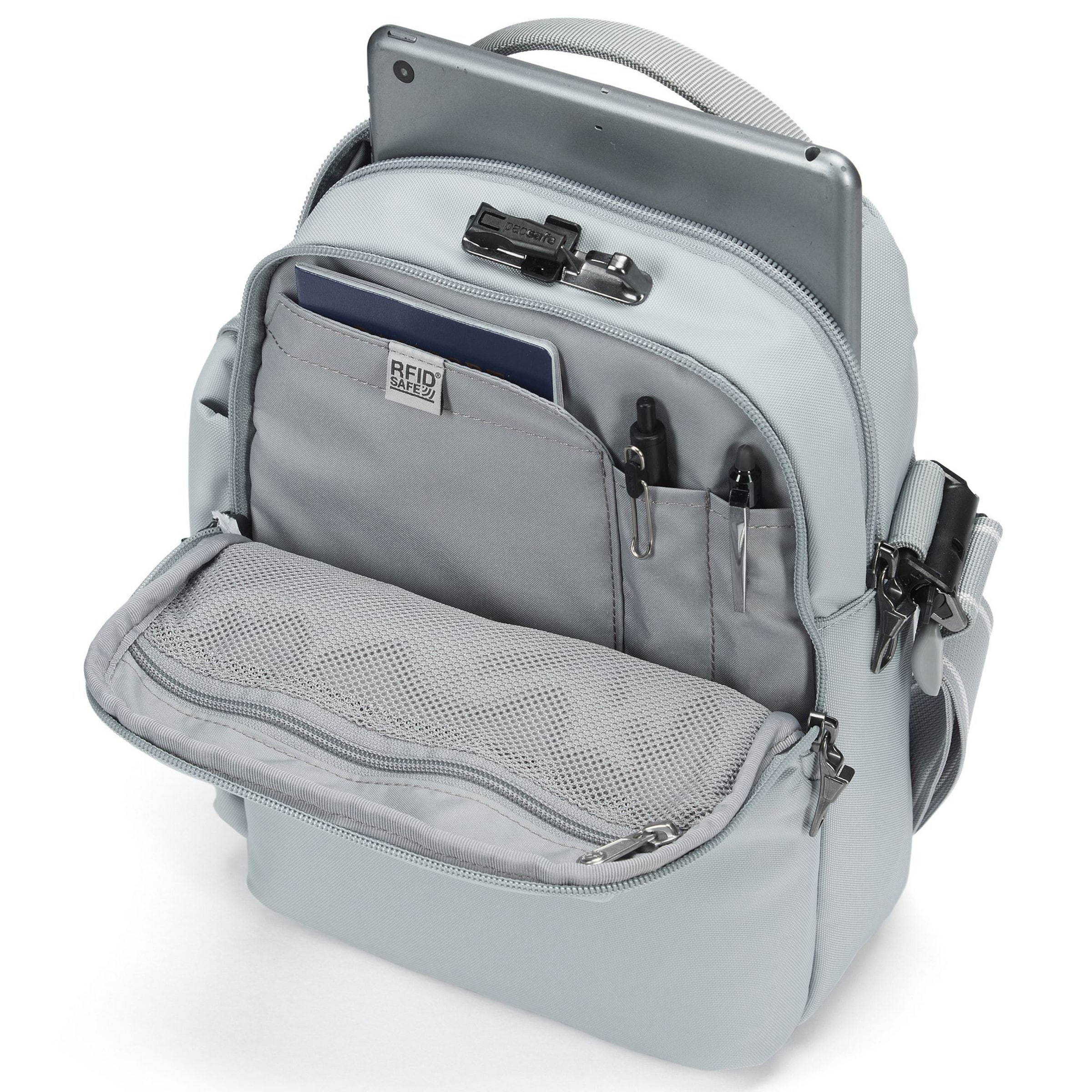 Pacsafe Umhängetasche 'Pacsafe V' in Grau