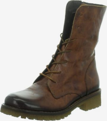 LAZAMANI Lace-Up Boots in Brown: front