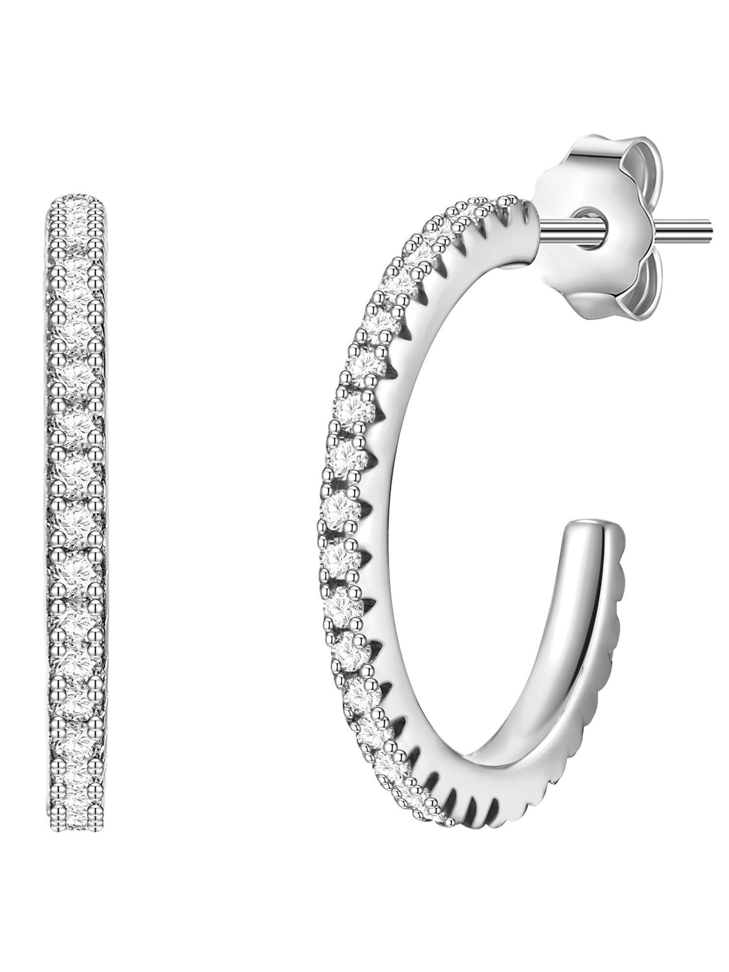 Boucles d'oreilles Glanzstücke München en argent : devant