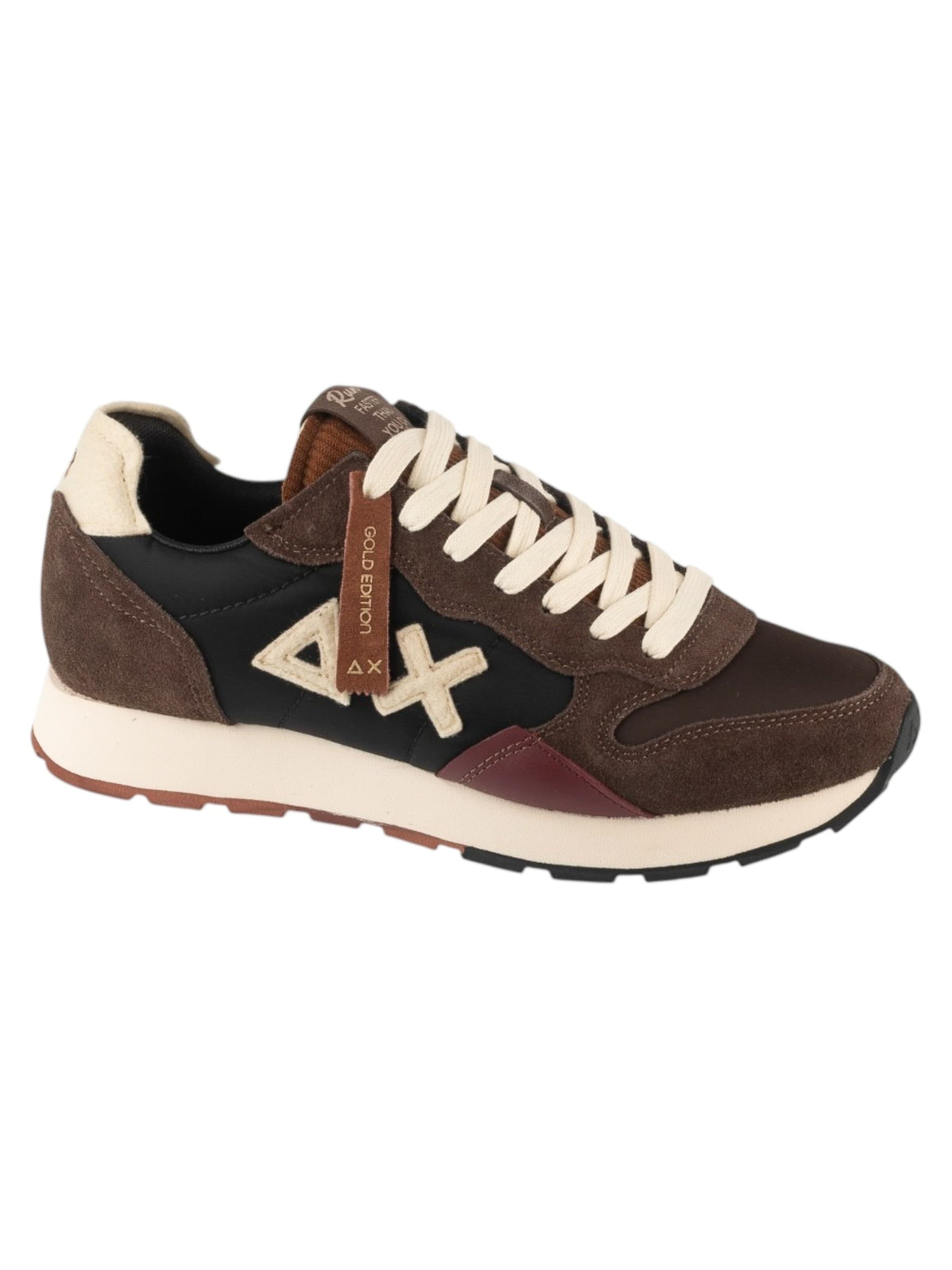 SUN68 Sneakers laag 'Tom Winter Style' in Bruin: voorkant