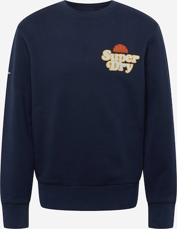 Superdry Sweatshirt 'Cooper Nostalgia' in Blue: front