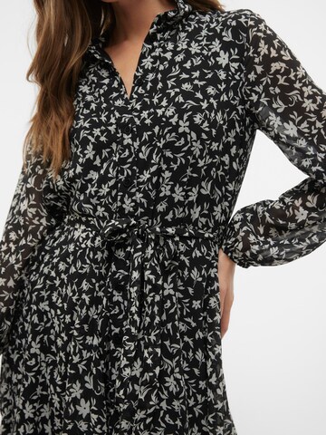 VERO MODA Рокля тип риза в черно