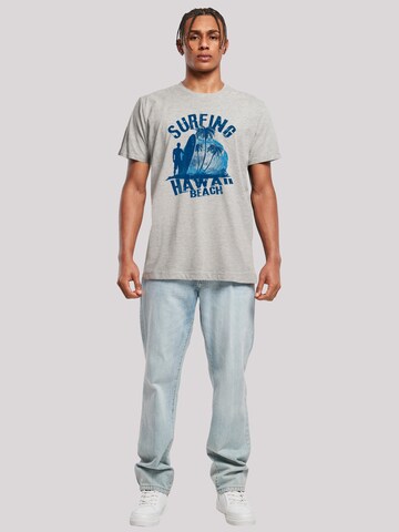 T-Shirt 'Hawaii Surf Beach Summer' F4NT4STIC en gris