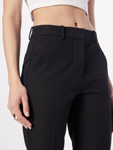 Calvin Klein Regular Trousers with creases in Black