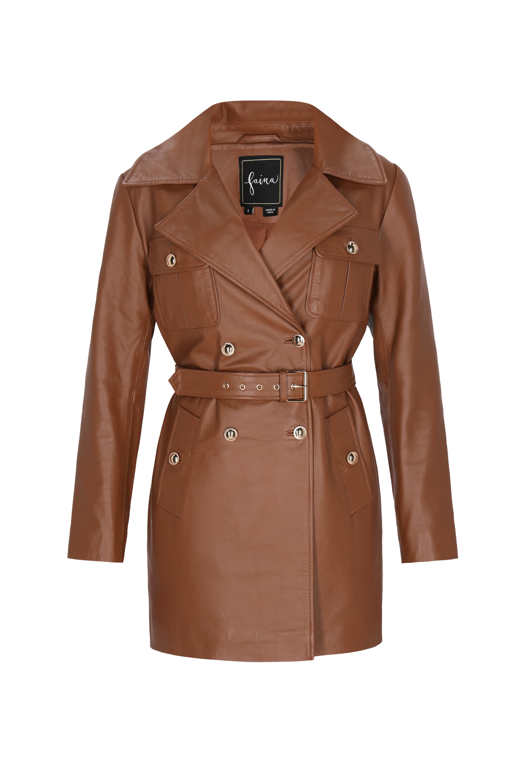faina Kevad-sügismantel, värv pruun: eest vaates