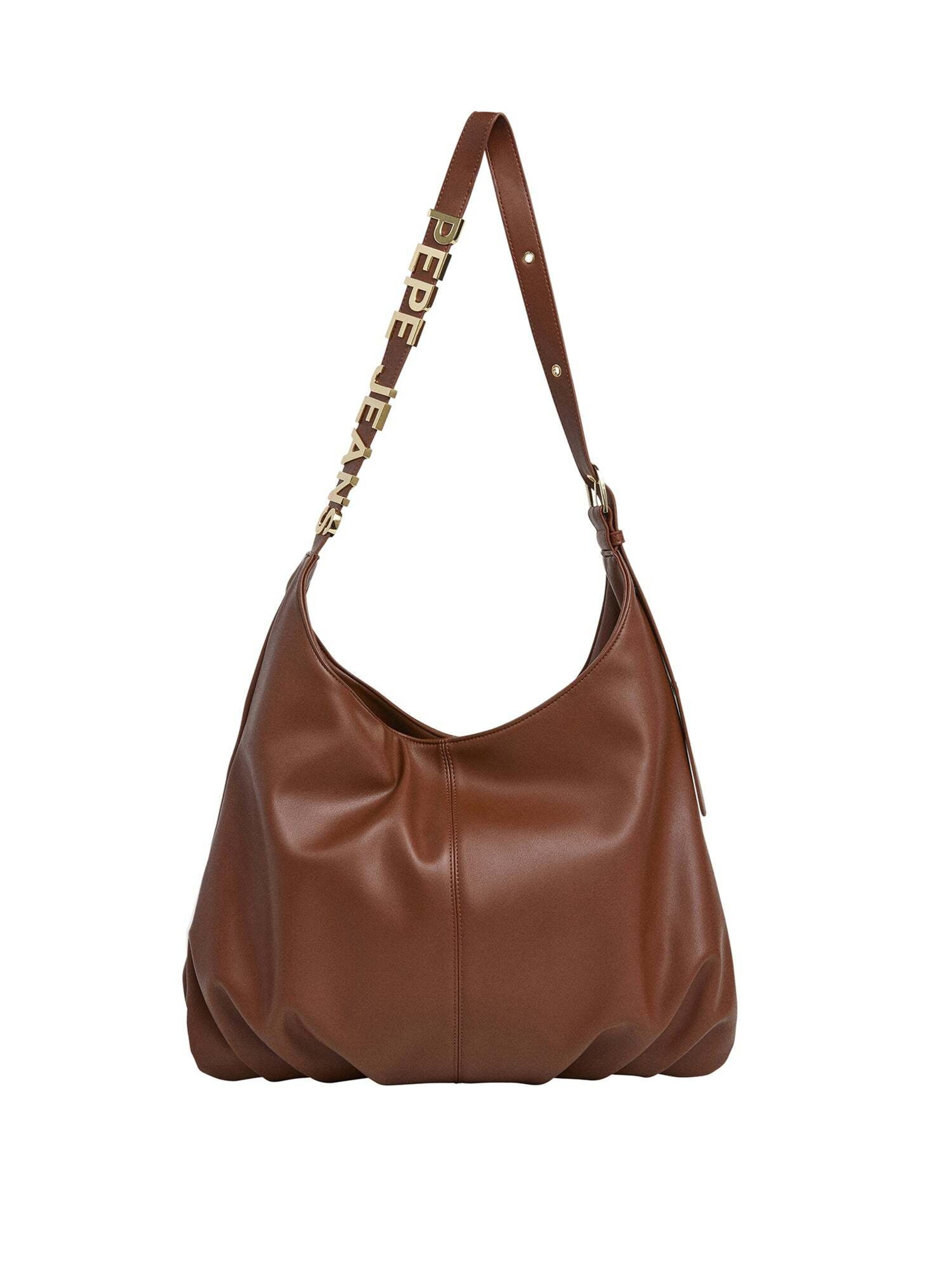 Pepe Jeans Handtas in Bruin: voorkant