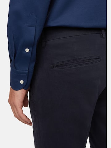 Regular Pantalon à plis Boggi Milano en bleu