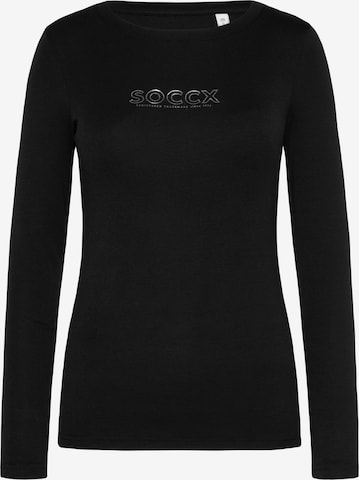 T-shirt Soccx en noir : devant