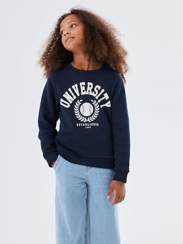 NAME IT Sweatshirt 'Tille' in Blauw: voorkant