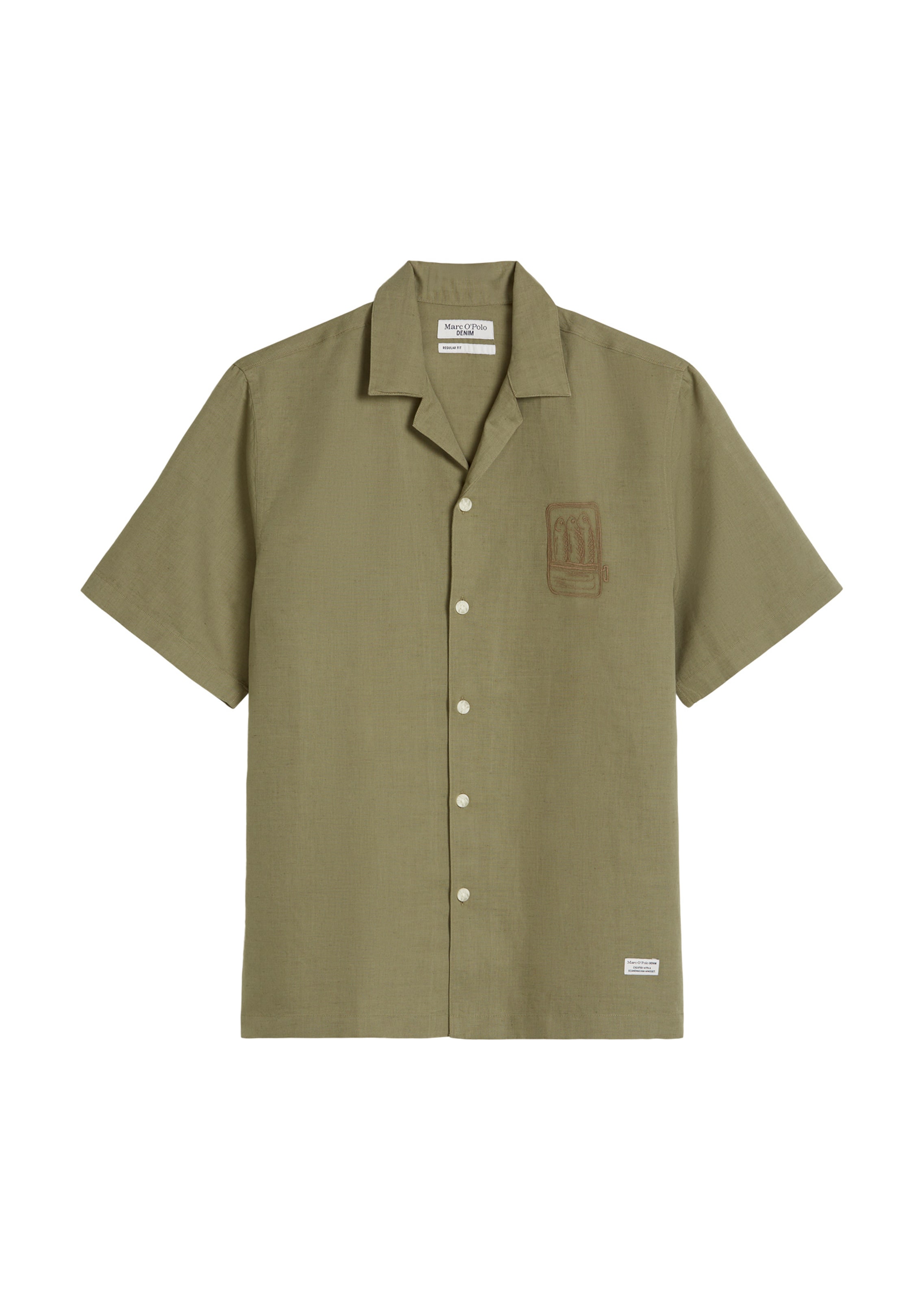 Marc O'Polo DENIM Regular fit Overhemd in Groen: voorkant