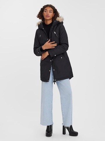 VERO MODA Winter parka 'Track' in Black