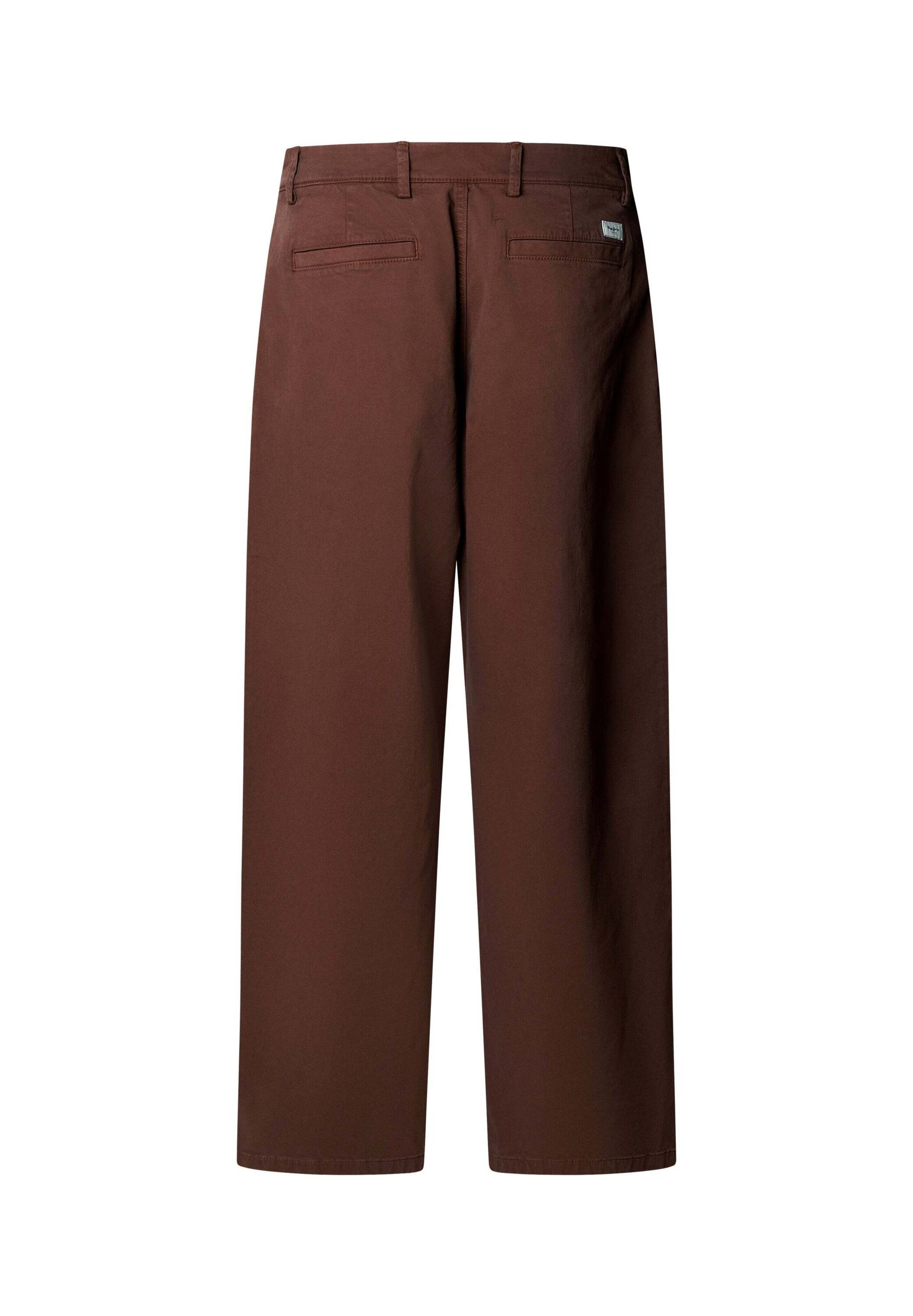 Pepe Jeans - Loosefit Pantalón plisado en marrón