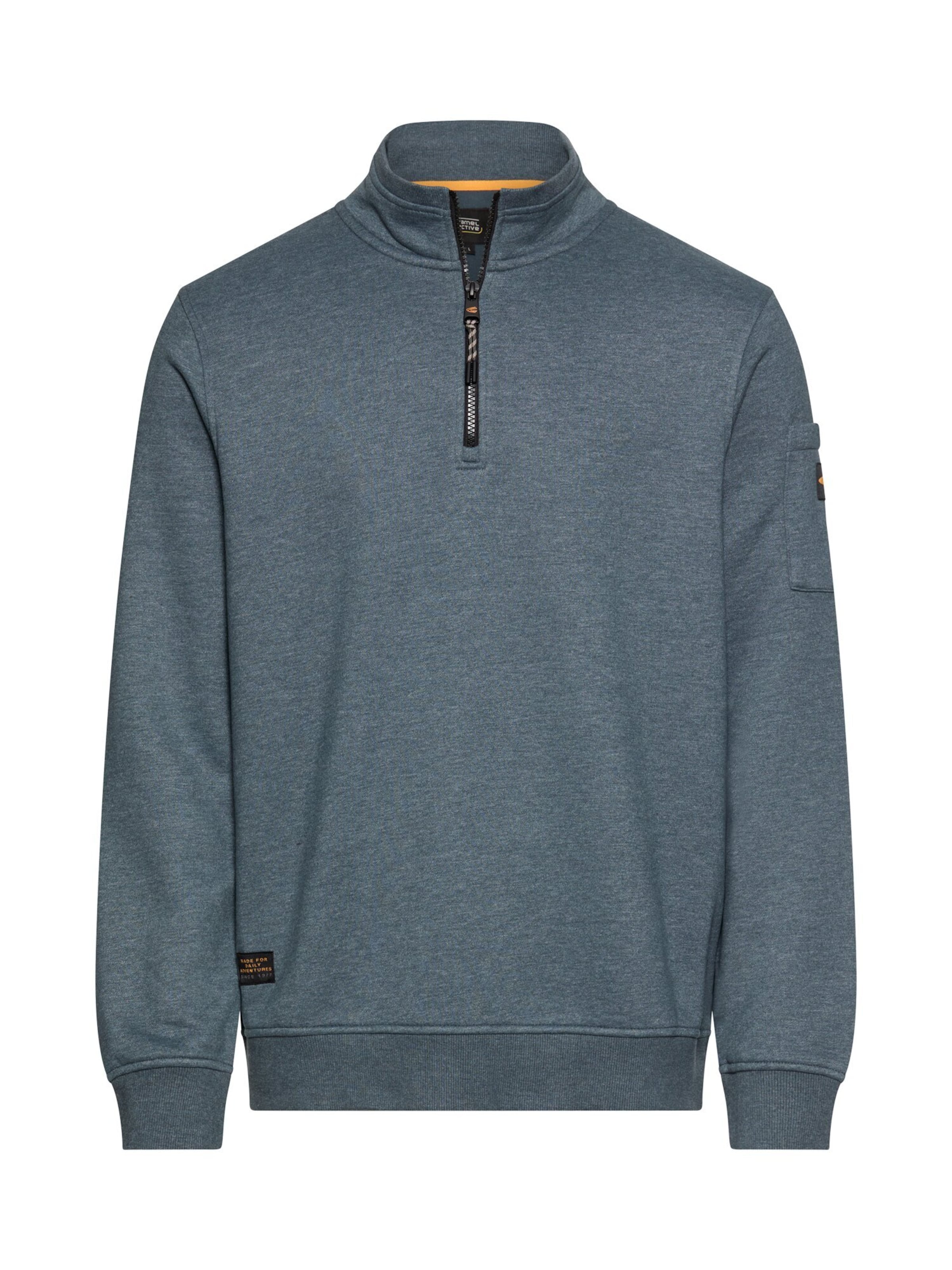 CAMEL ACTIVE Sweatshirt mit Troyerkragen in Blau: Vorderseite