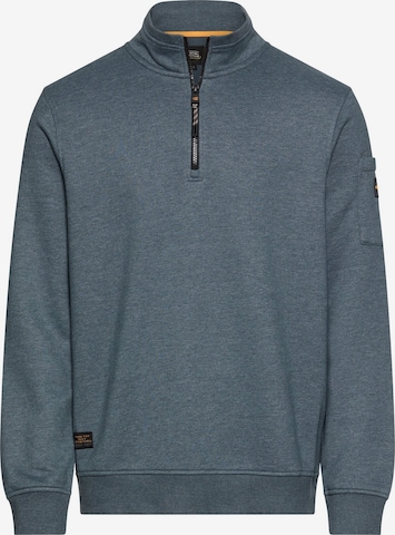 CAMEL ACTIVE Sweatshirt mit Troyerkragen in Blau: Vorderseite
