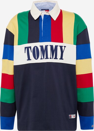 Tommy Jeans T-Shirt en bleu marine / jaune / rouge / blanc, Vue avec produit