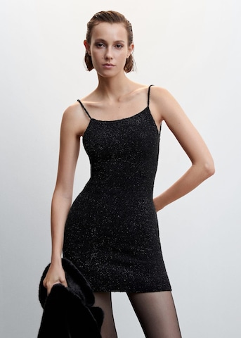 MANGO Knitted dress 'Speider' in Black: front