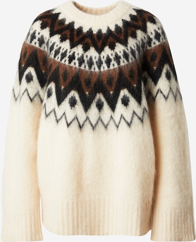 & Other Stories Pulover u tamno smeđa / crna / bijela, Pregled proizvoda