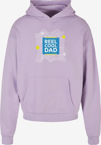 Sweat-shirt 'Fathers Day - Reel cool dad' Merchcode en violet : devant