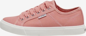 Baskets basses 'NICOLA' ONLY en rose : devant