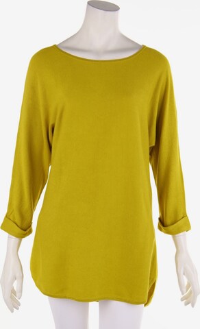 REPEAT Cashmere Batwing-Pullover M in Gelb: predná strana