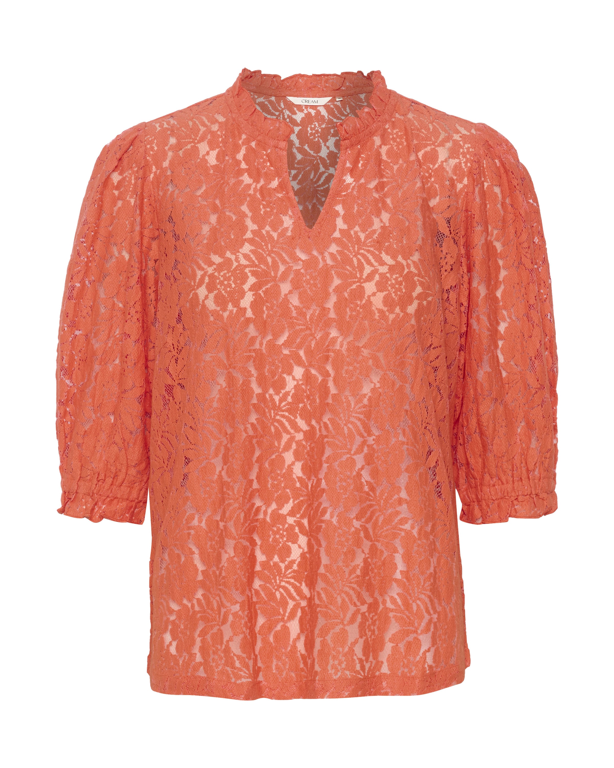 Cream Blouse 'Kaspis' in Orange: front