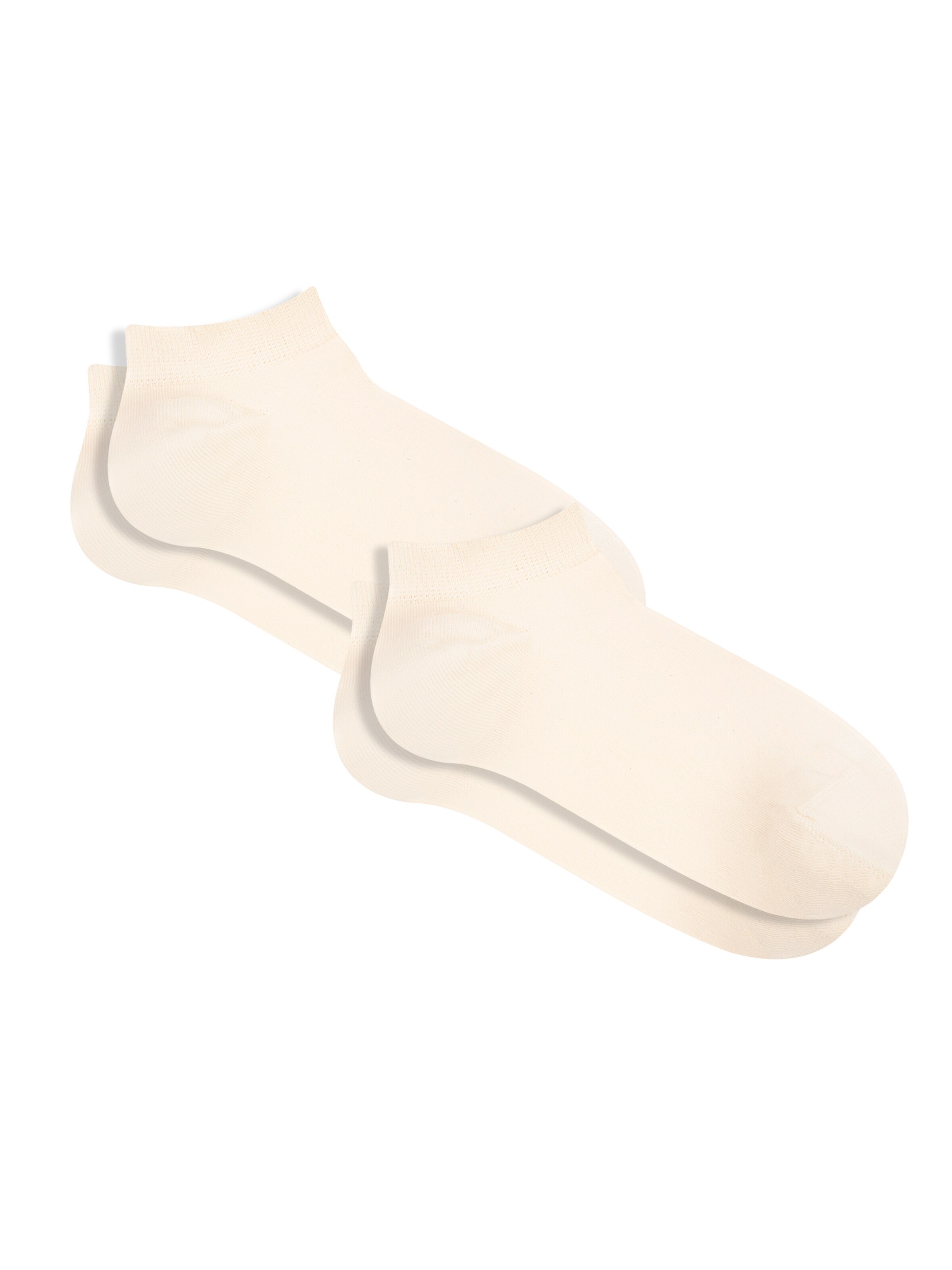 Albero Natur Socks 'Bio-Baumwoll-Sneakersocken Unisex - 2er Pack' in White: front