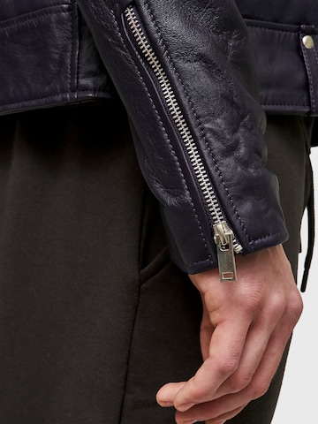 THE ODDS Overgangsjakke 'Mulberry Purple Matte Leather Jacket Men/ LMTD Edition' i sort: forside