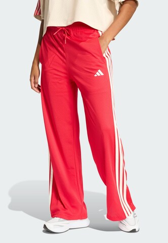 Wide Leg Pantalon de sport 'Stadium' ADIDAS SPORTSWEAR en rouge : devant