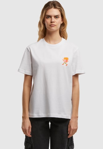 Merchcode Shirt 'Ladies Pasta La Vista' in Weiß: Vorderseite