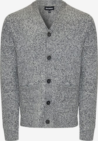 Threadbare Strickjacke 'Hadfield' in Grau: Vorderseite