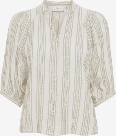 PULZ Jeans Bluse 'Laila' in beige / naturweiß, Produktansicht