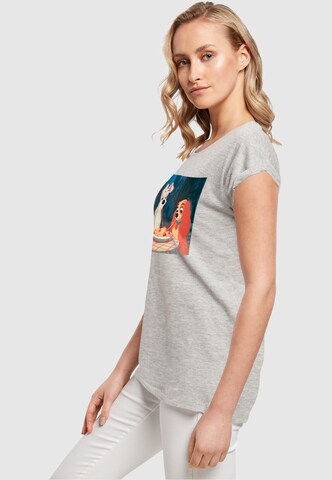 ABSOLUTE CULT T-Shirt 'Lady And The Tramp - Spaghetti Photo' in Grau