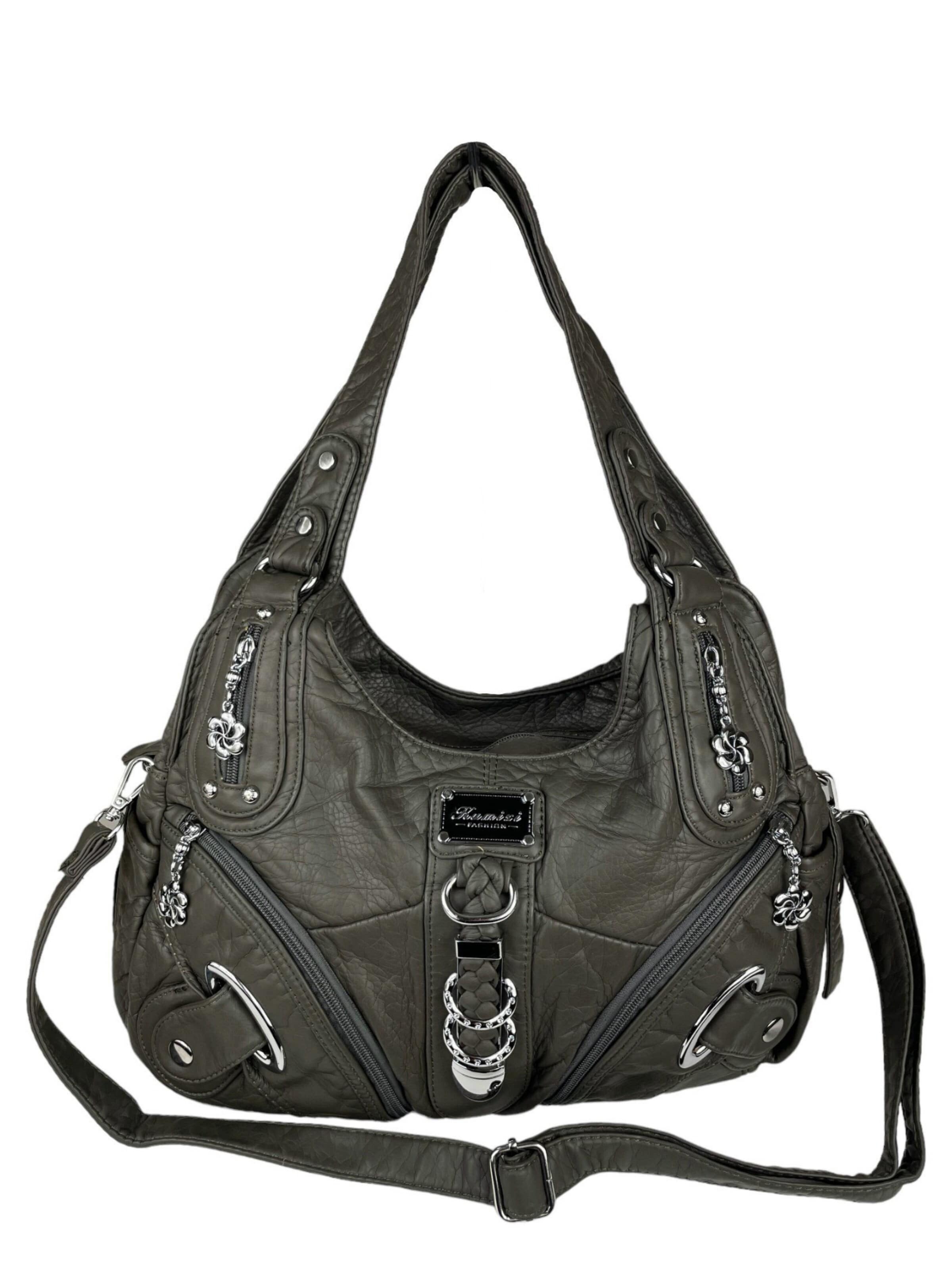 Borsa a mano di Kumixi in grigio: frontale