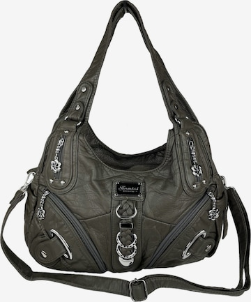 Borsa a mano di Kumixi in grigio: frontale