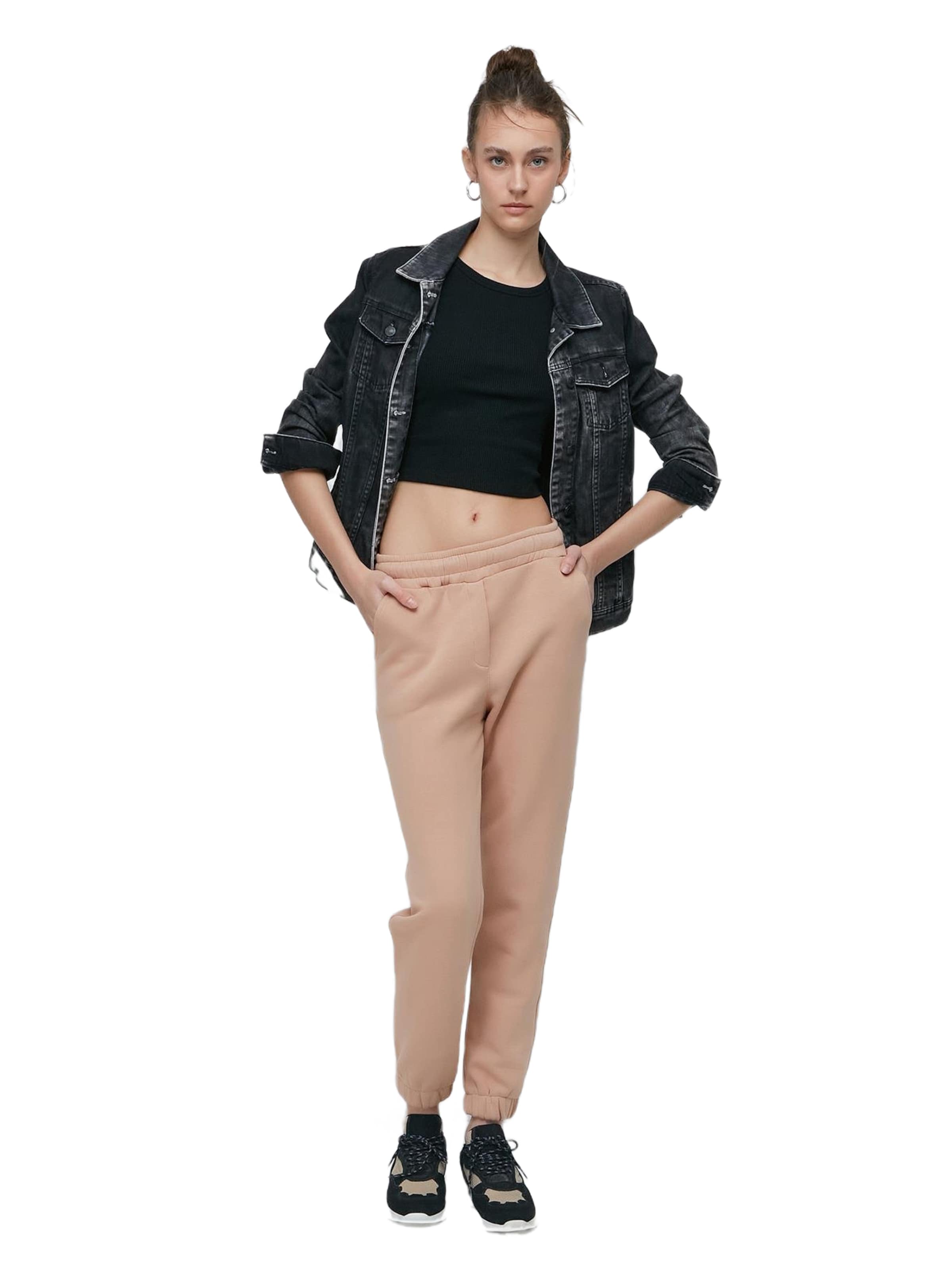 C&City Tapered Pyjamabroek in Beige