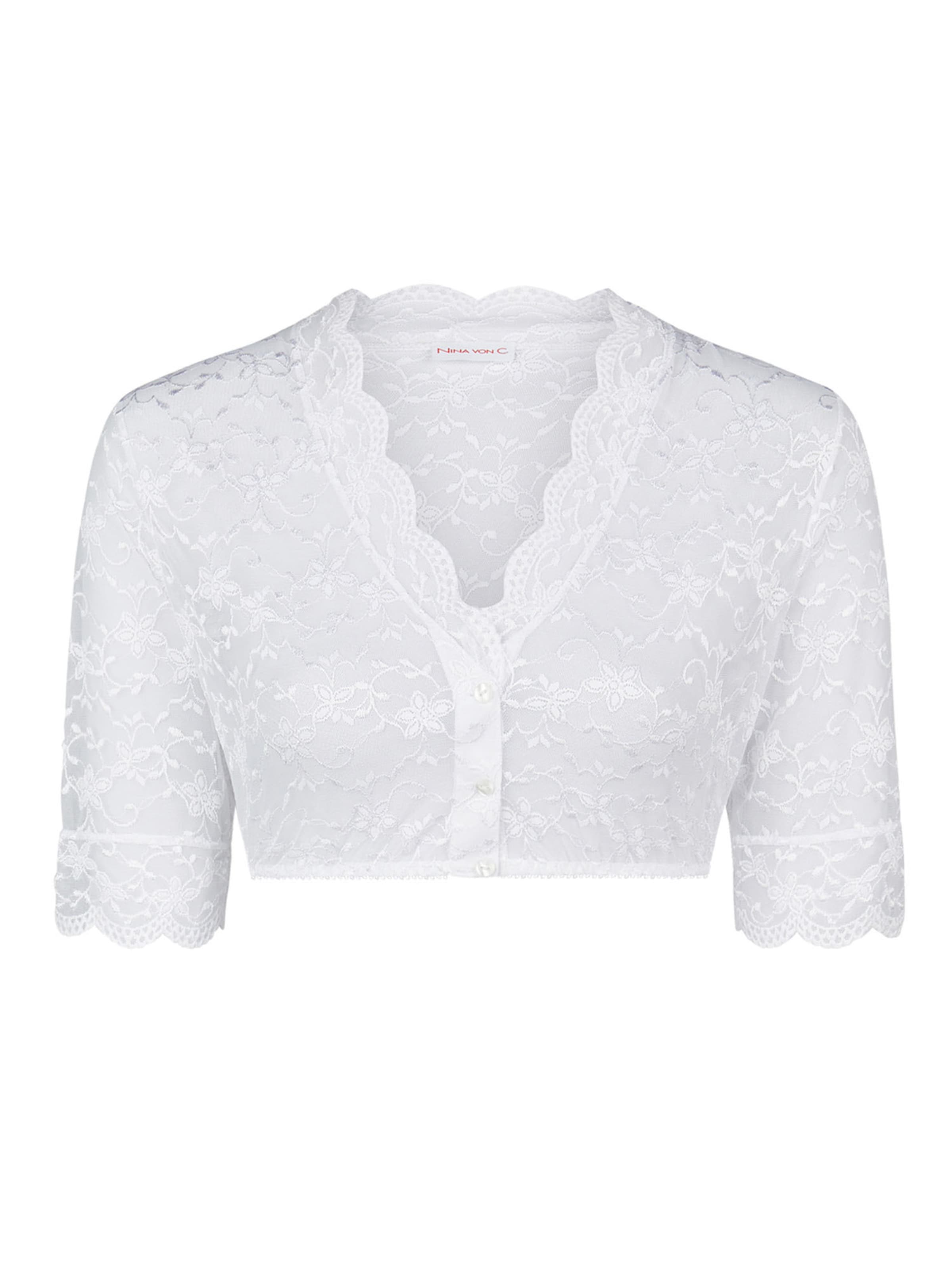 Nina von C. Trachtenbluse 'Luisa'‌‌‌‌‌‌ in Weiß: Vorderseite