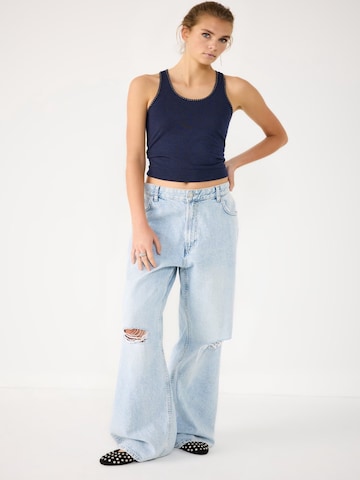 No Matter What Top in Blauw