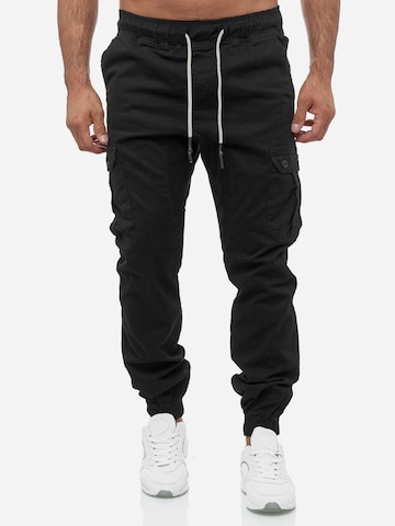 Tazzio Cargohose '16610' in Schwarz: Vorderseite