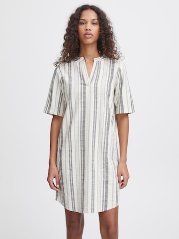 ICHI Shirt Dress 'LINO' in Beige: front