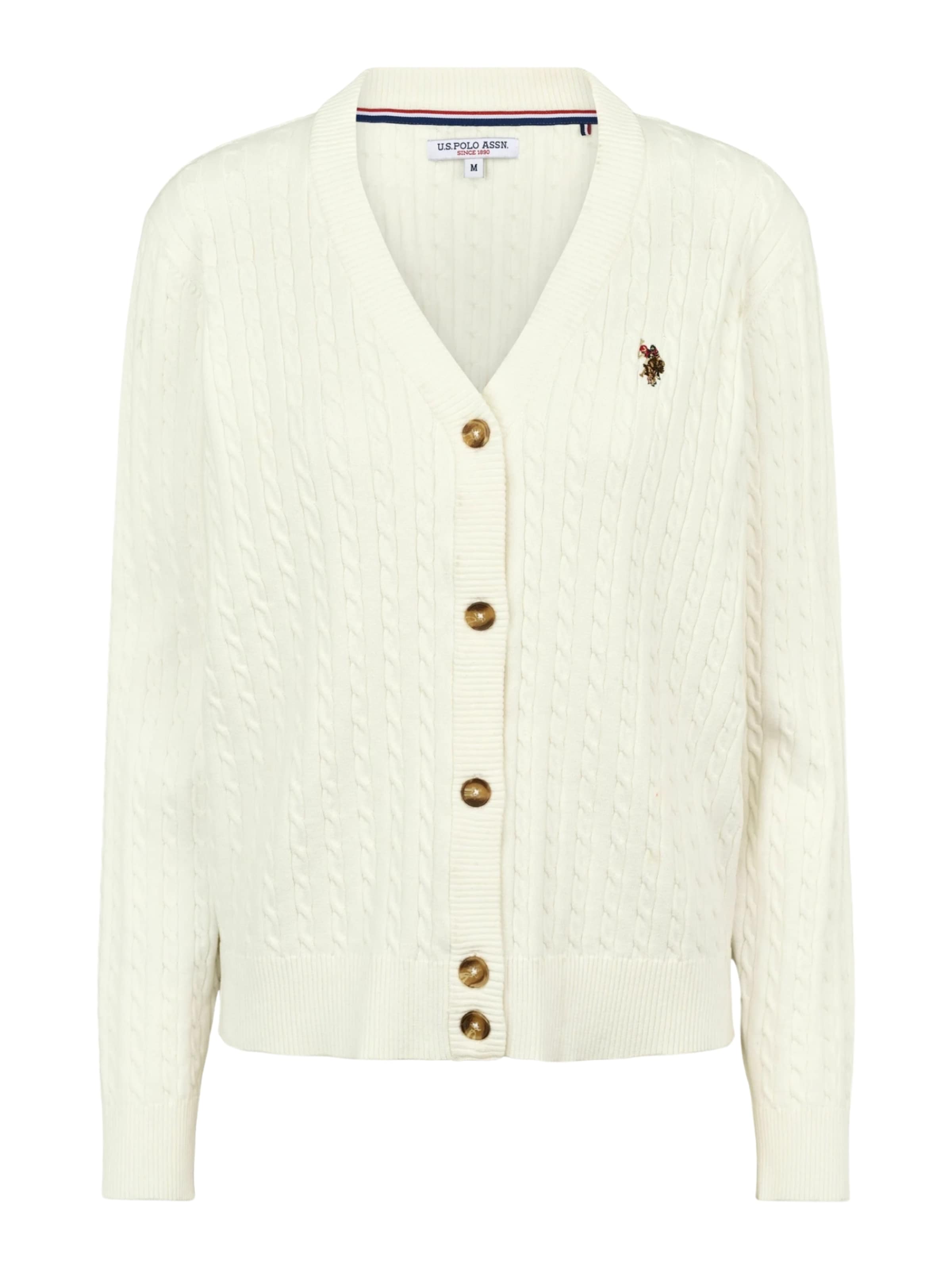 U.S. POLO ASSN. Neuletakki 'Gill' värissä valkoinen: etupuoli