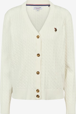 U.S. POLO ASSN. Neuletakki 'Gill' värissä valkoinen: etupuoli