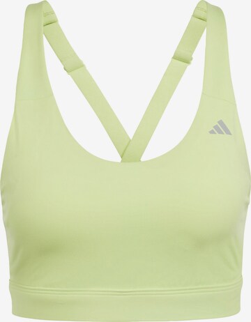 ADIDAS PERFORMANCE Sports Bra in Green: front